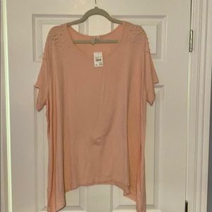 New with tags Cato size 22/24W pink blouse